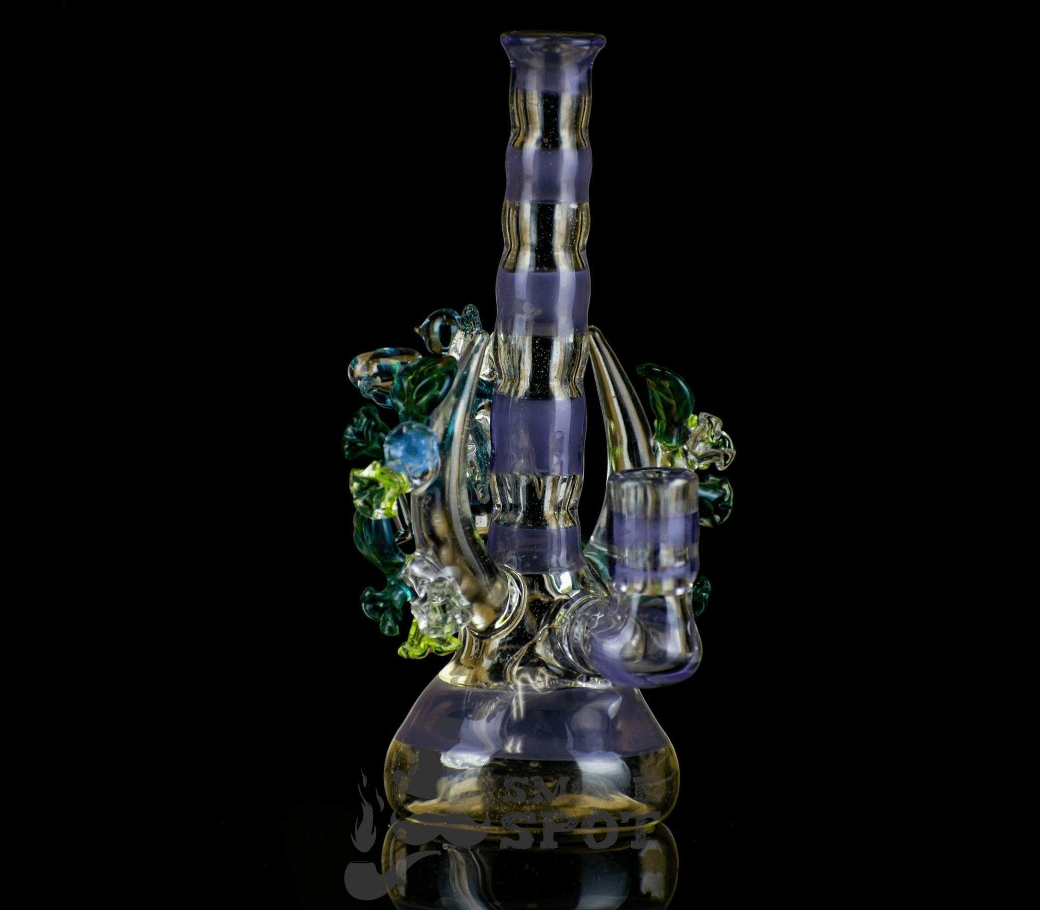 Hd purple with lady butterfly Heather's work - Smoke Spot Smoke Shop