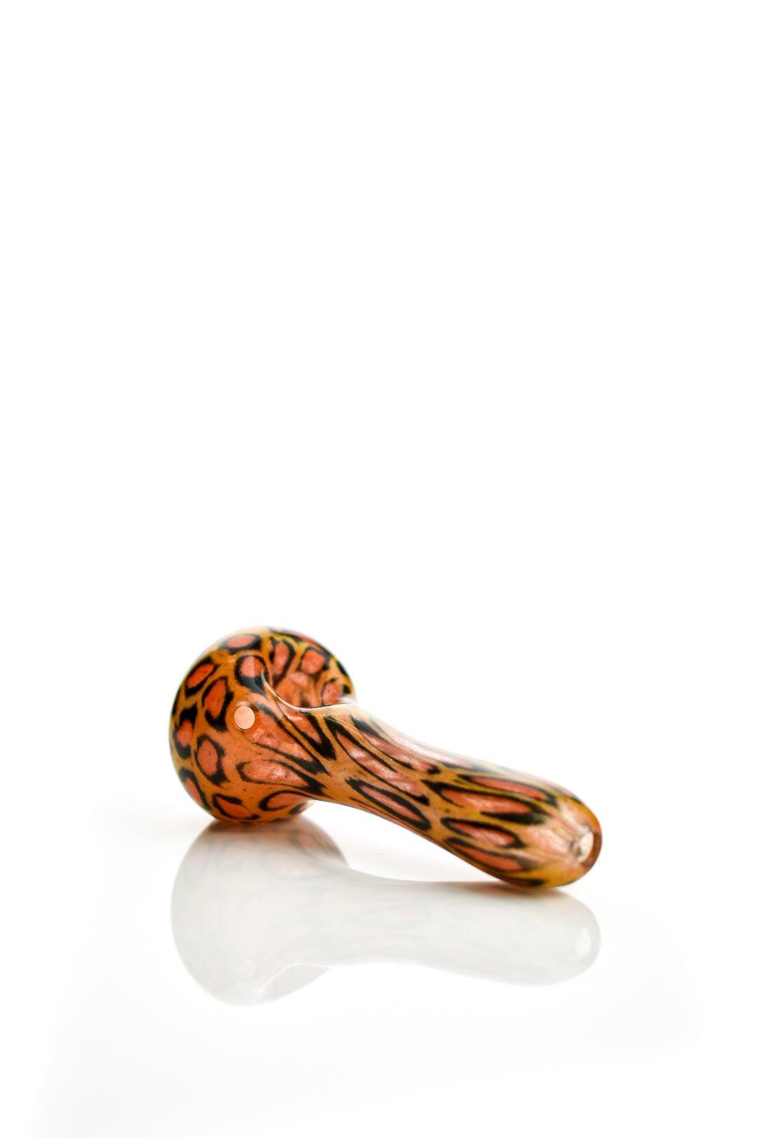 Hoffman Glass Leopard Handpipe ergonomic design detail