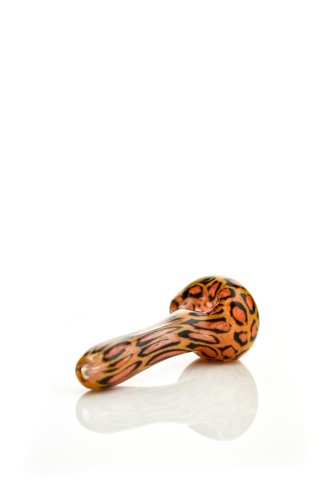 Hoffman Glass Leopard Handpipe premium glass material close-up