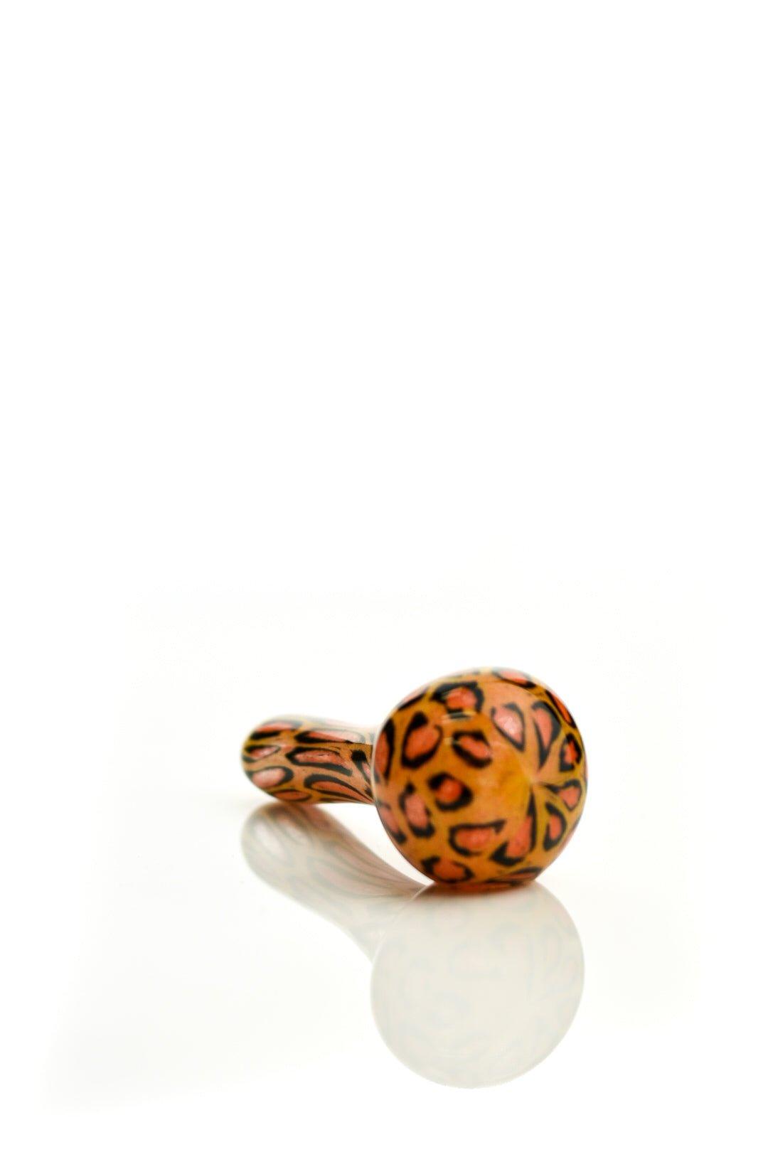 Hoffman Glass Leopard Handpipe full view with artistic design