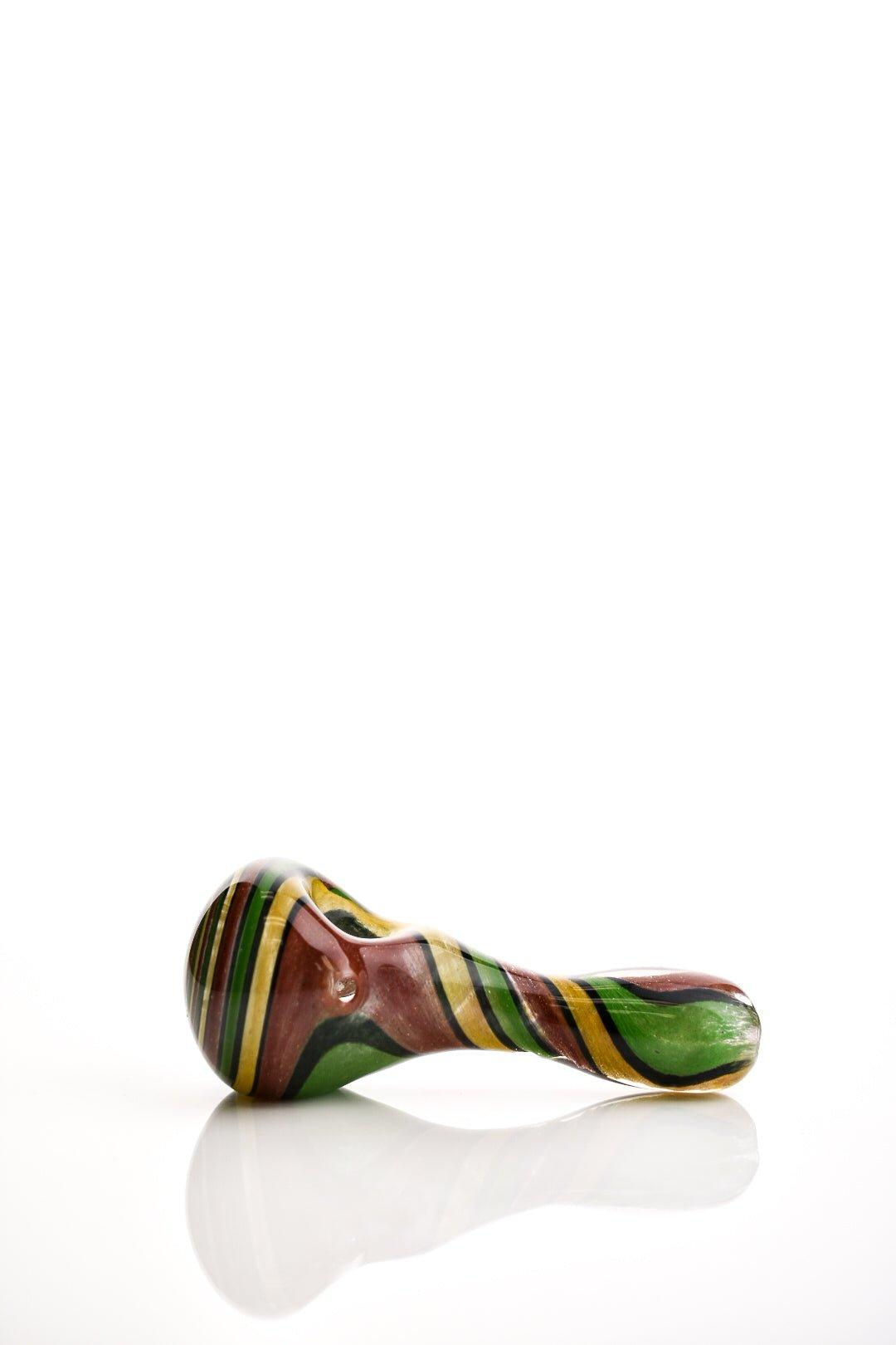 Hoffman glass twist red yellow green - Smoke Spot Smoke Shop