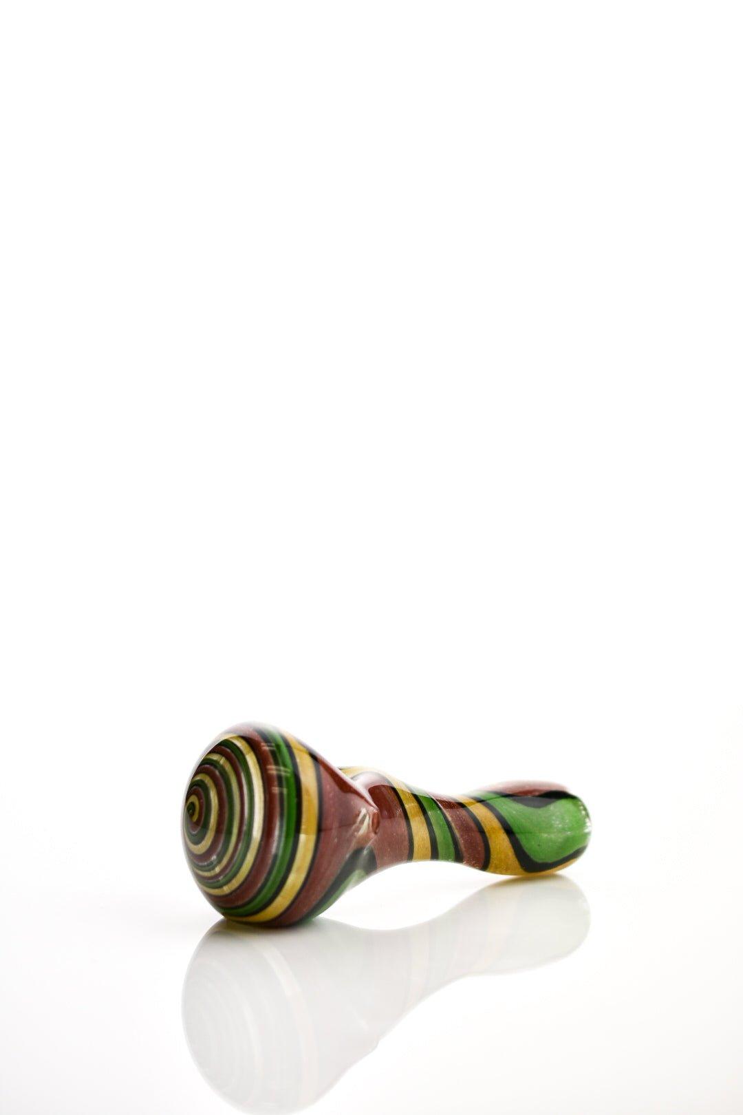 Hoffman glass twist red yellow green - Smoke Spot Smoke Shop