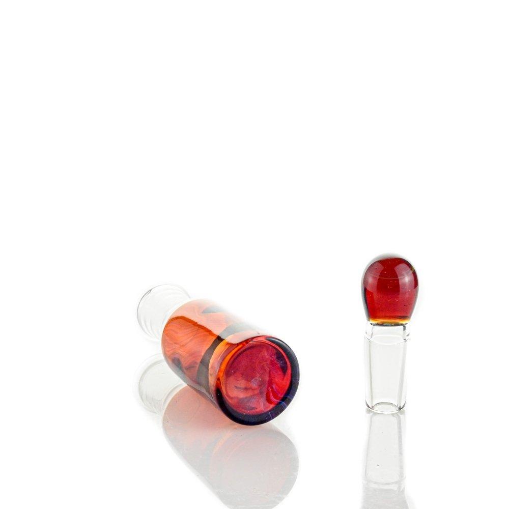 Top view of ISO Jar by Dustin Full Color 112 - perfect for isopropyl cleaning station - Smoke Spot Glass