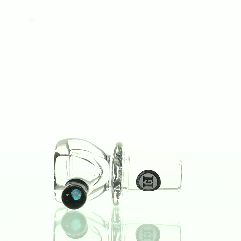 Close-up of JOE MADIGAN 18MM Clear Bowl with Opal Accent