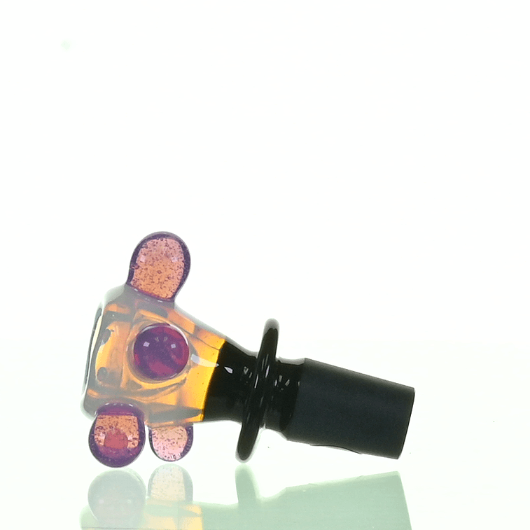 Close-up of JOE MADIGAN 18MM Moonstone Lollipop Bowl with Black Joint