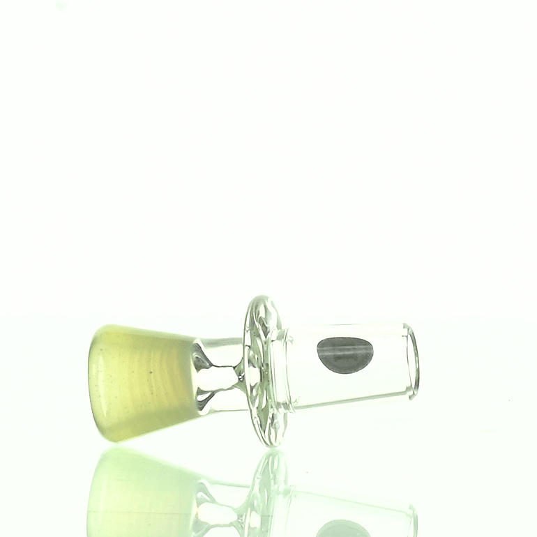 Close-up of Joe Madigan 18mm Opaque Illuminati UV Funnel Bowl design details - Smoke Spot