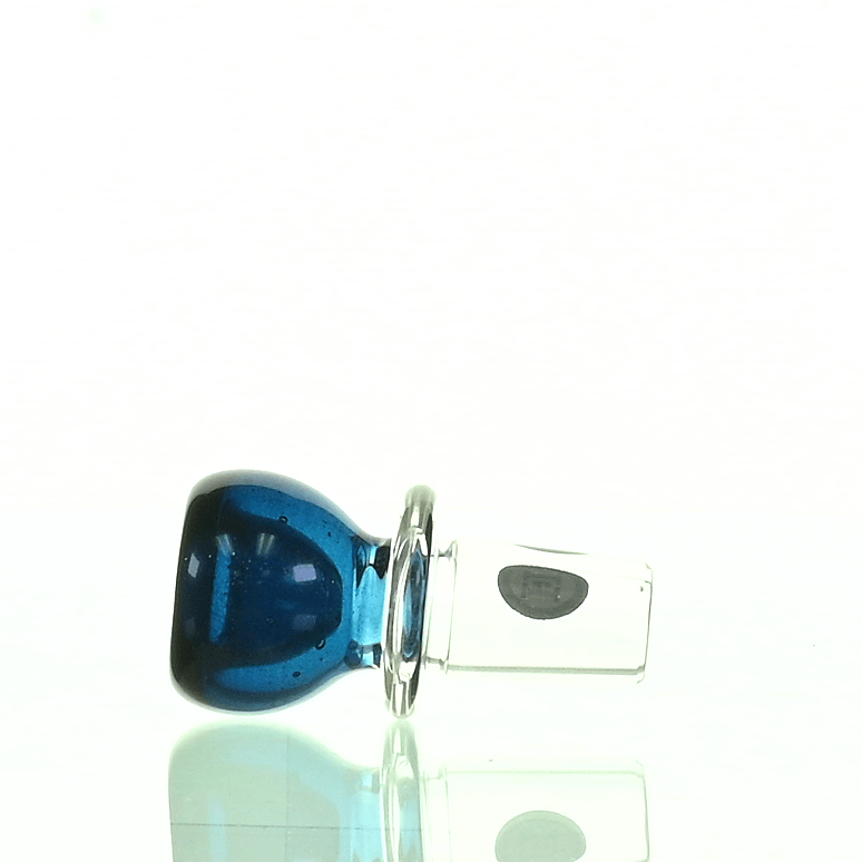 Side view of Joe Madigan 18mm Starry Blue Round Glass Bowl