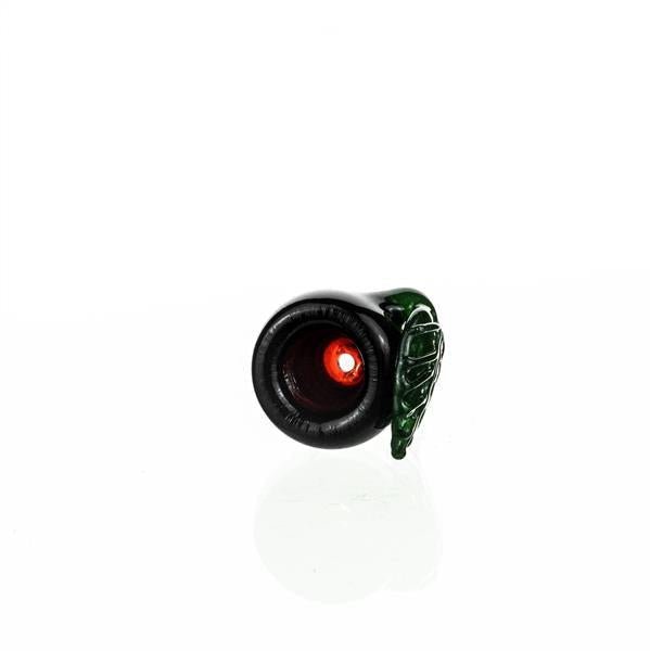 Joe Madigan Burgandy bowl Green leaf - Smoke Spot Smoke Shop
