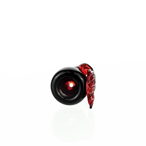 Joe Madigan burgandy bowl red leaf - Smoke Spot Smoke Shop