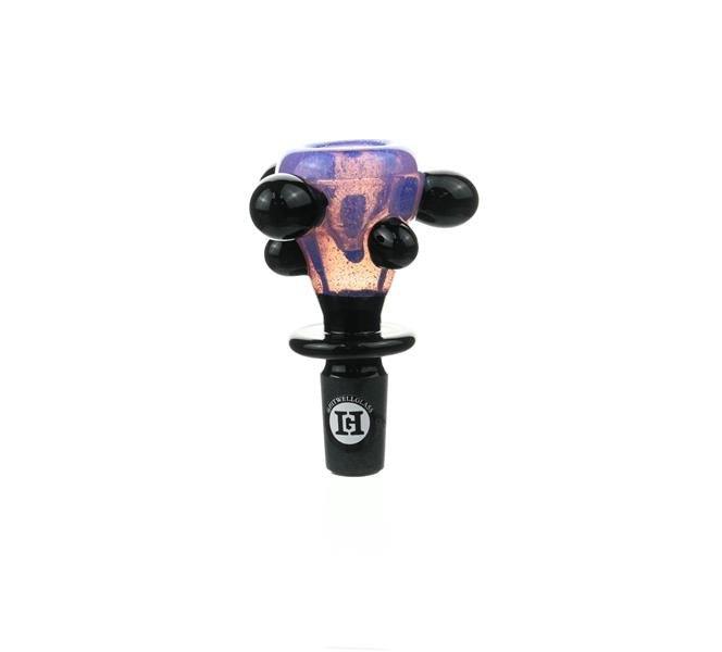 Joe Madigan Colored Bowl purple black dots - Smoke Spot Smoke Shop