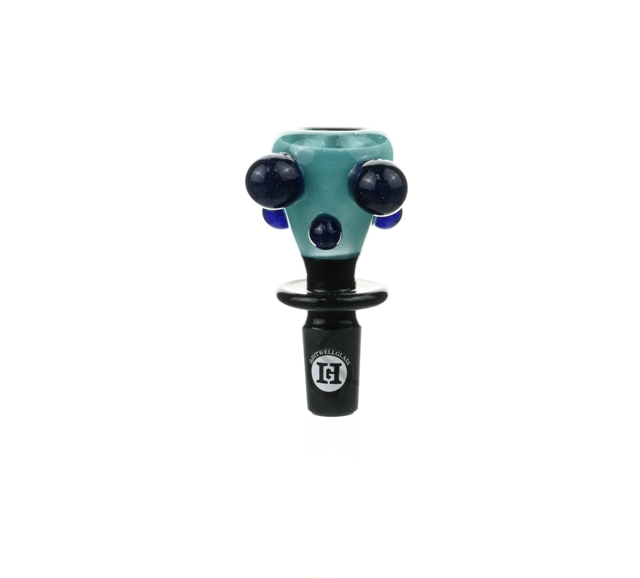 Joe Madigan Colored Bowl Turkoise Dark Blue Dots - Smoke Spot Smoke Shop