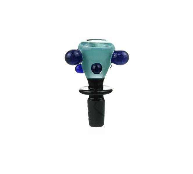 Joe Madigan Colored Bowl Turkoise Dark Blue Dots - Smoke Spot Smoke Shop