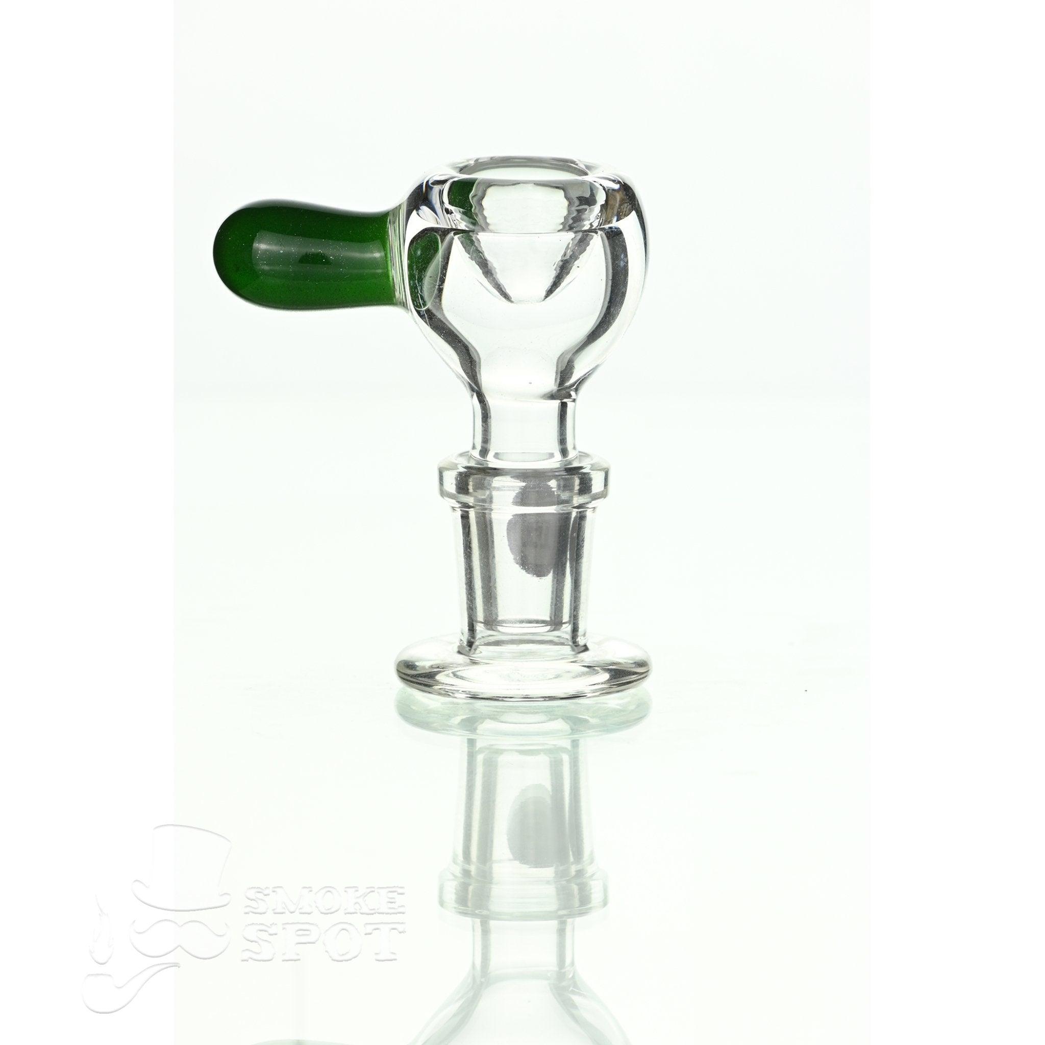 Joe Madigan dry herb slide 14 mm green handle glass accessory