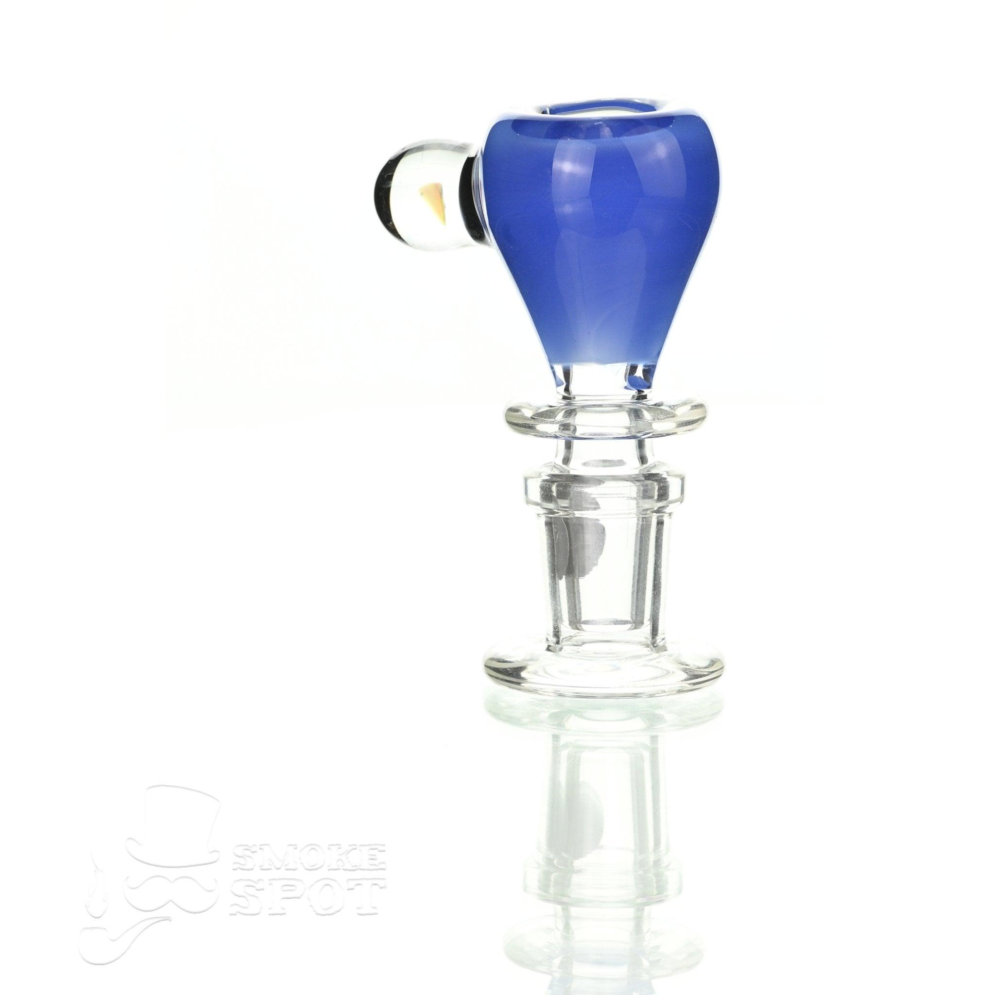 Joe Madigan dry herb slide 14 mm with dicro milky blue glass accessory - Smoke Spot