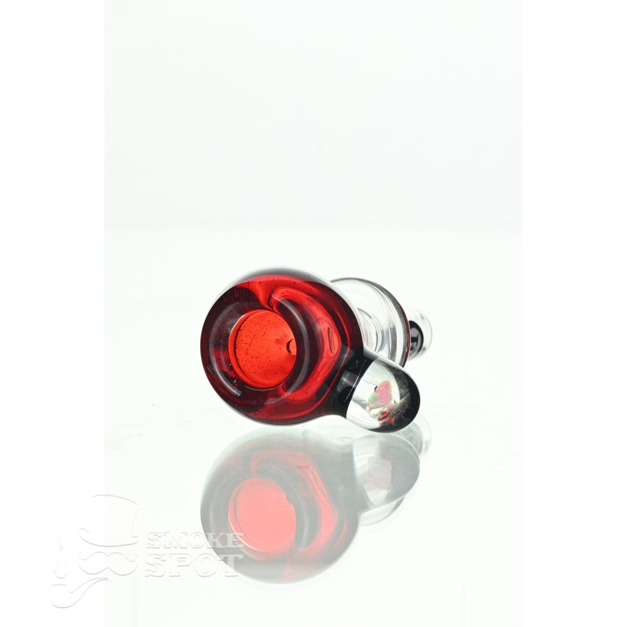 Joe Madigan dry herb slide 14 mm with dicro red artistic glass design