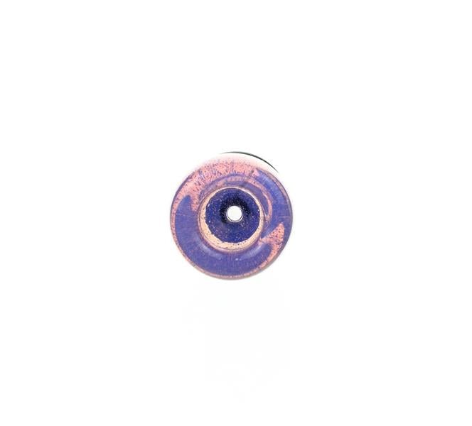 Close-up of Joe Madigan Lollipop Purple Round Bowl 14 mm with vibrant purple finish