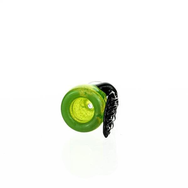 Joe Madigan Milky Green bowl Dichro Green leaf - Smoke Spot Smoke Shop