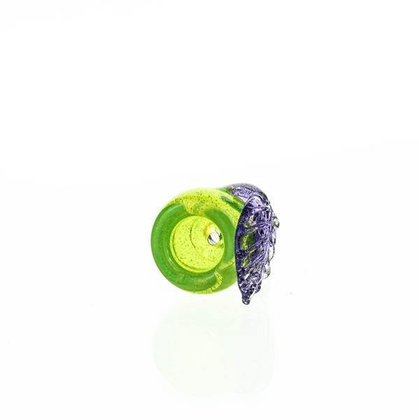 Joe Madigan Milky Green bowl Violet leaf - Smoke Spot Smoke Shop