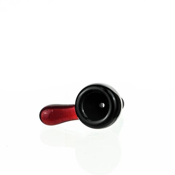 Joe Madigan round black bowl burgandy handle - Smoke Spot Smoke Shop