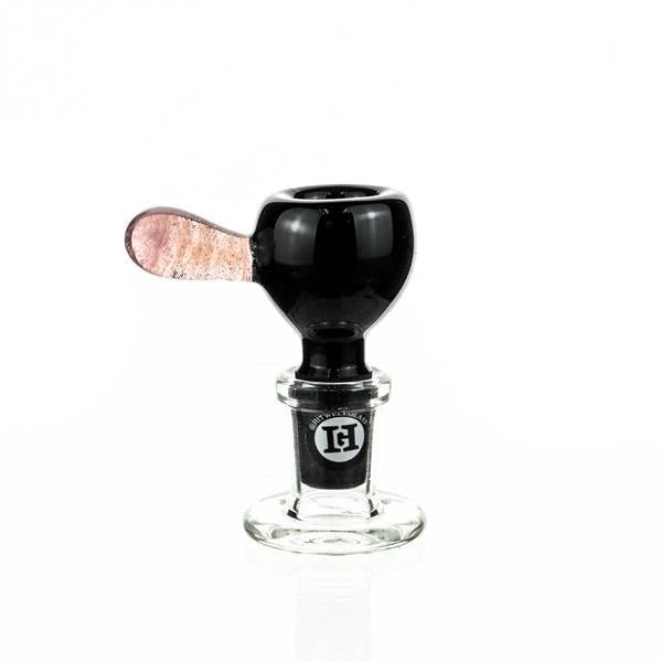 Joe Madigan round black bowl Pink handle - Smoke Spot Smoke Shop