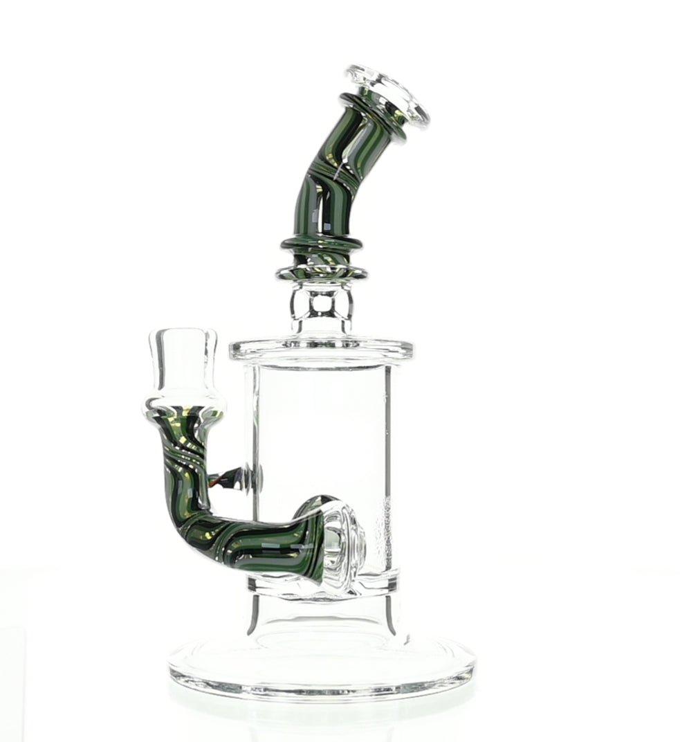 Kosher Certified Turquoise & Black Banger Hanger - Heady Glass - Scientific Glass - bongs - Smoke Spot Smoke Shop