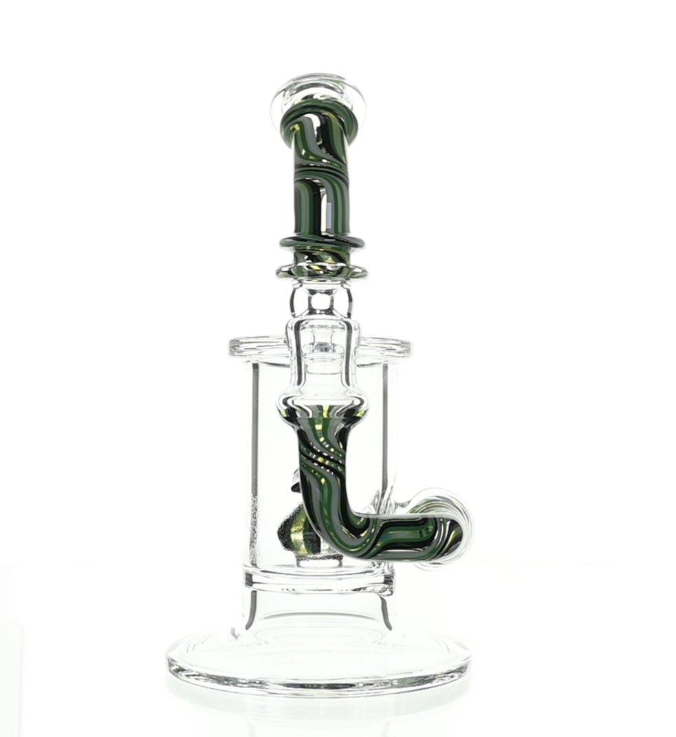 Kosher Certified Turquoise & Black Banger Hanger - Heady Glass - Scientific Glass - bongs - Smoke Spot Smoke Shop
