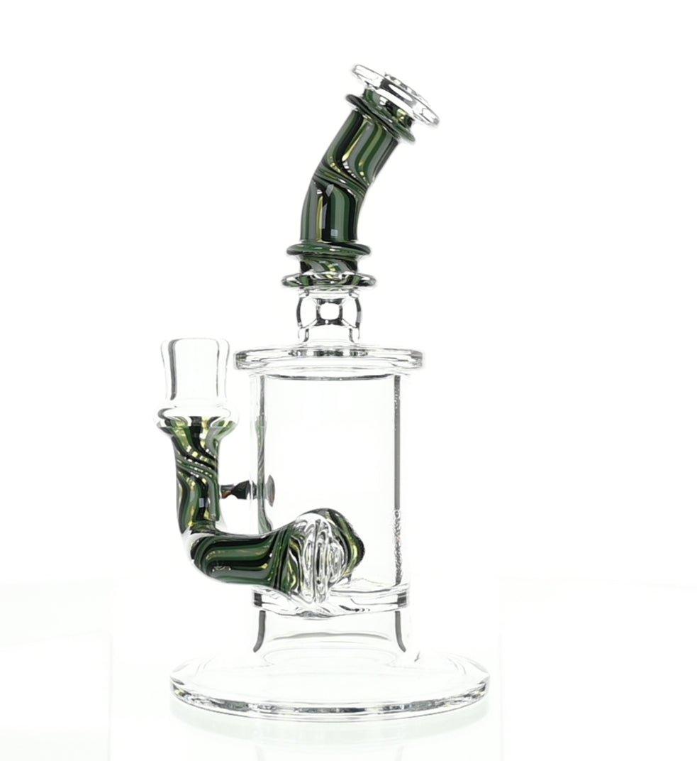 Kosher Certified Turquoise & Black Banger Hanger - Heady Glass - Scientific Glass - bongs - Smoke Spot Smoke Shop