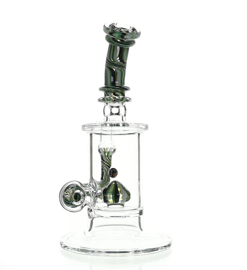 Kosher Certified Turquoise & Black Banger Hanger - Heady Glass - Scientific Glass - bongs - Smoke Spot Smoke Shop
