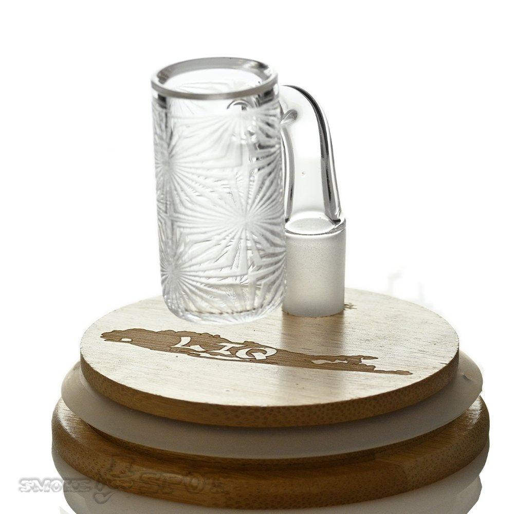 Premium quality Long Island 14mm 90 Degree Burst Etched Quartz Banger