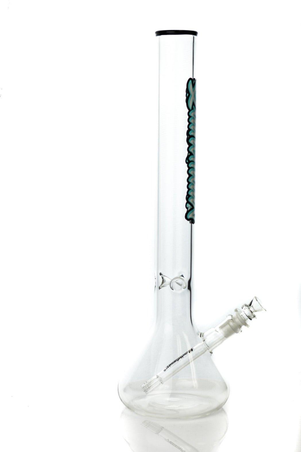 Mathematix 18 inch Beaker Wish A Showerhead Downstemp with 14mm dry herb slide