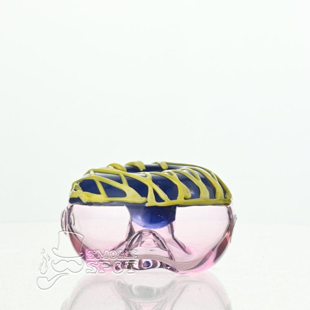 Close-up of Mathematix Munchies Donut Handpipe 4 glass craftsmanship - Smoke Spot Glass