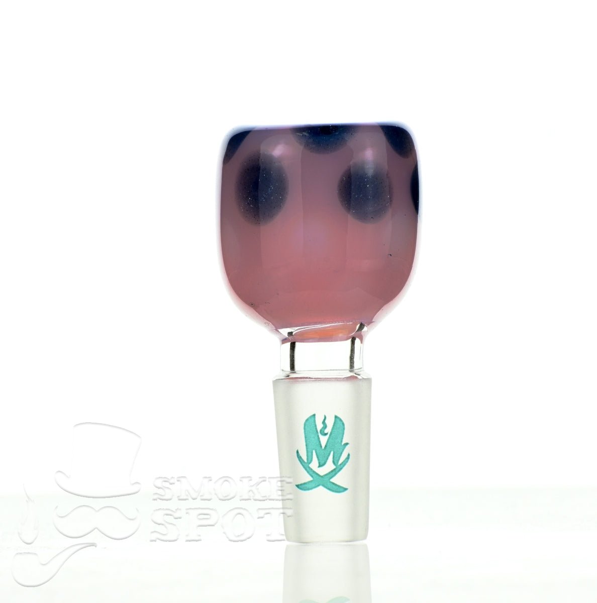 Mathematix pink with dots 14mm bowl 105 - Smoke Spot Smoke Shop