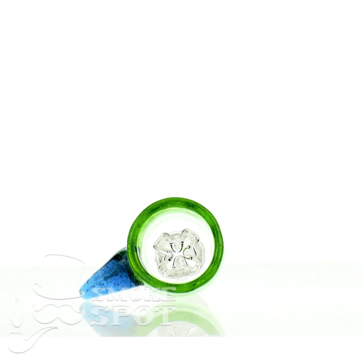 Close-up of Mathematix Tea Cup Trio with Hook and Ice Pinch 14 mm - Smoke Spot