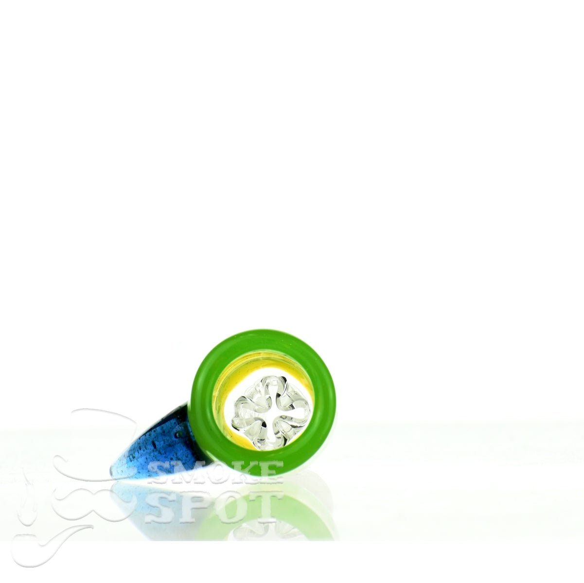 Close-up of Mathematix Tea Cup Trio 14mm Glass Bowl with Ice Pinch