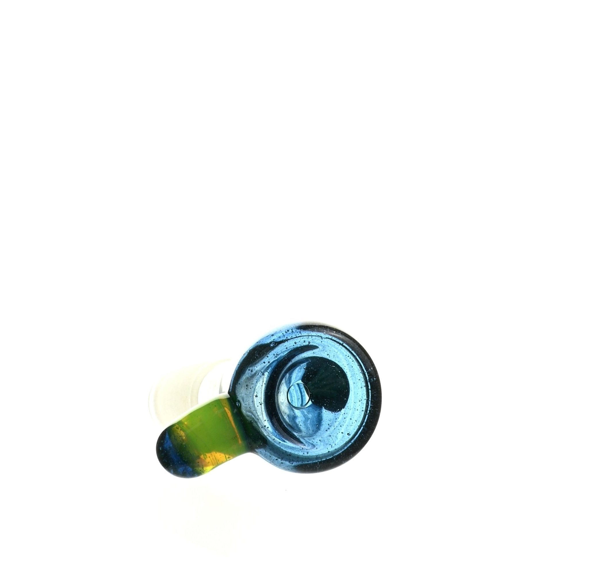 Close-up of Mathematix Thick Funnel Colored Handle 110 Glass Accessory