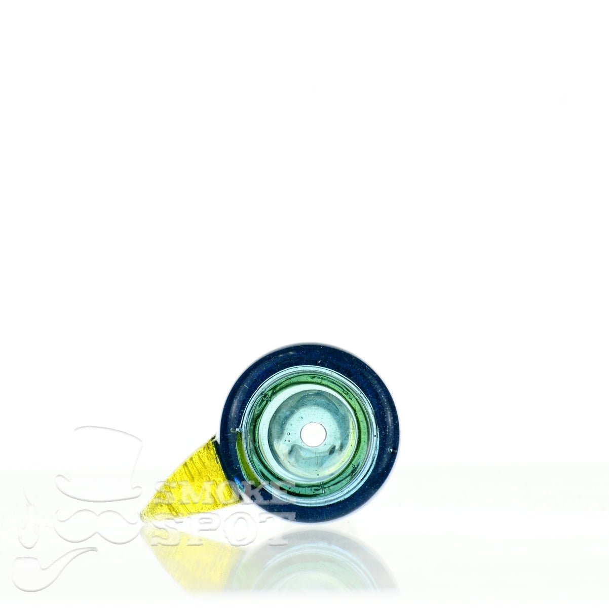 Close-up of Mathematix Thick Funnel w Hook 14 mm Bowl glass slide