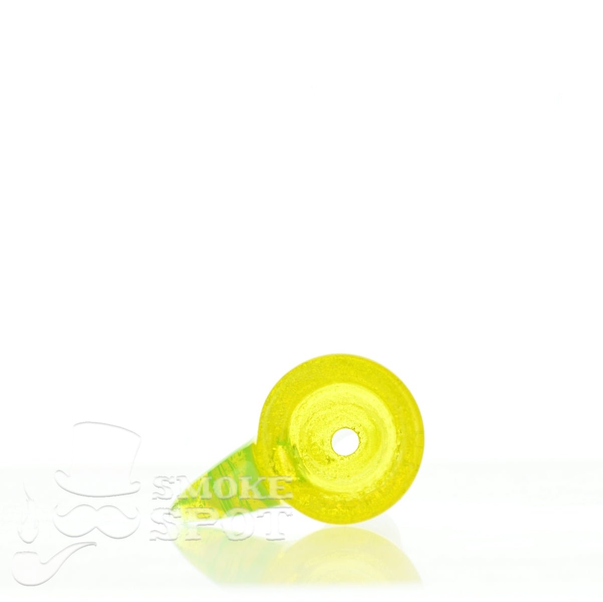 Close-up of Mathematix Thick Funnel with Hook 14 mm Bowl 105 glass bowl for dry herb