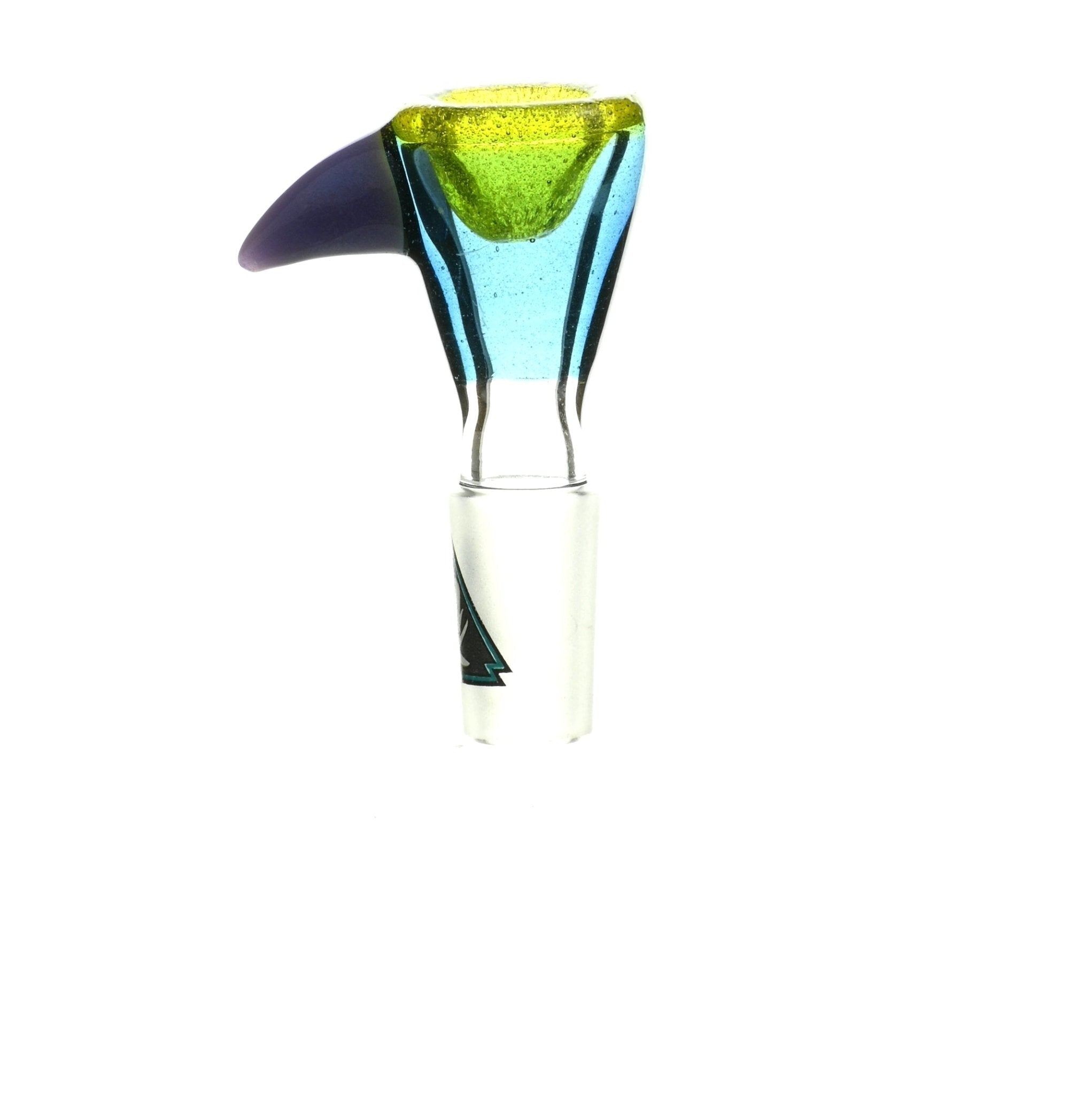 Close-up of Mathematix Tri Color Funnel 14 mm Bowl 108 glass accessory