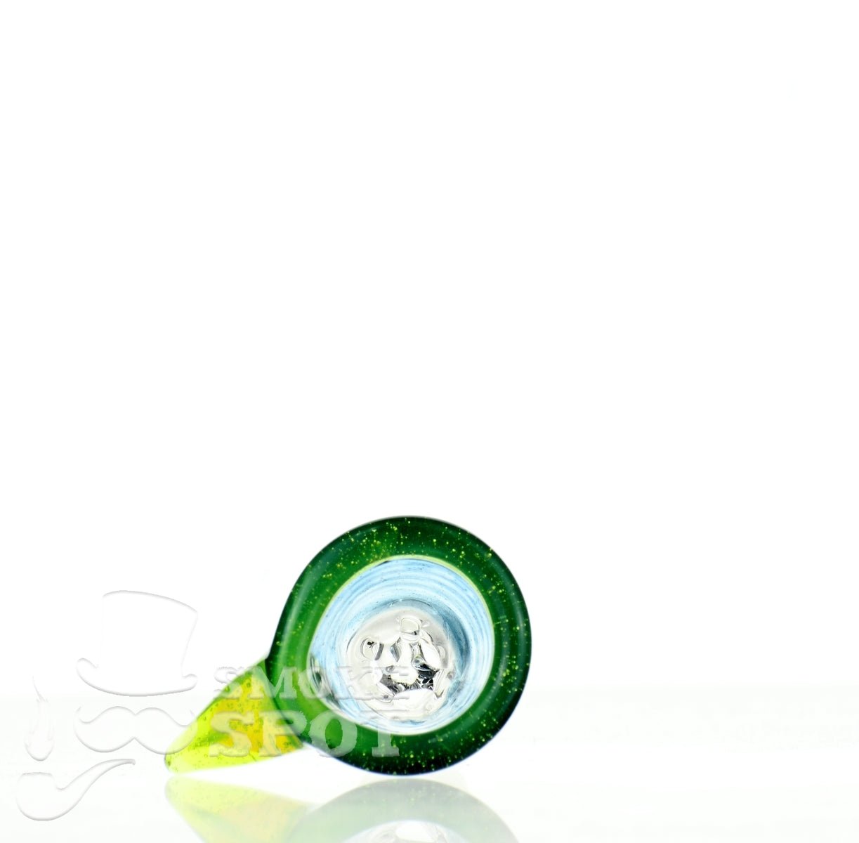 Close-up of Mathematix Tri Color Funnel Ice Pinch 14 mm 101 scientific glass accessory