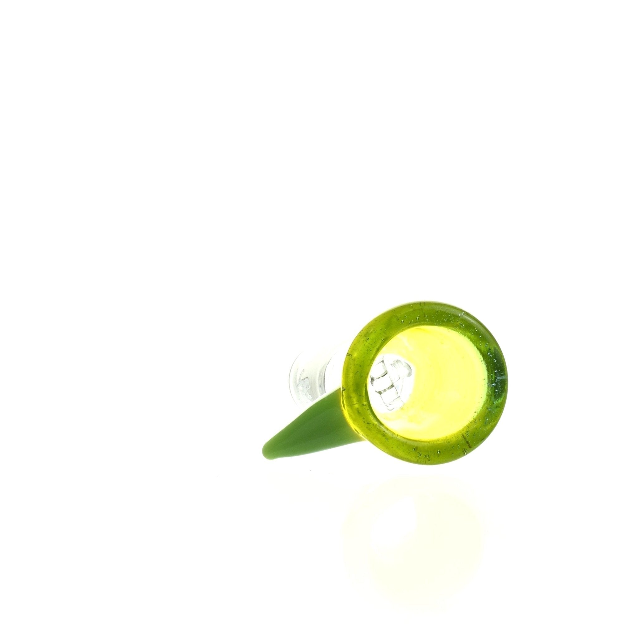 Close-up of Mathematix Tri Color Funnel Ice Pinch 14 mm Glass Bowl