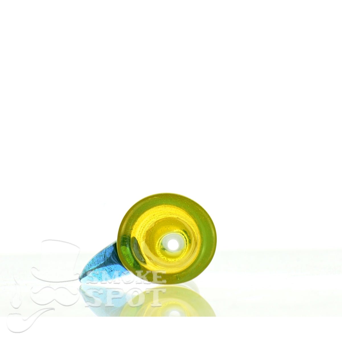 Side view of Mathematix Trio w Hook 14mm Bowl 103 glass accessory