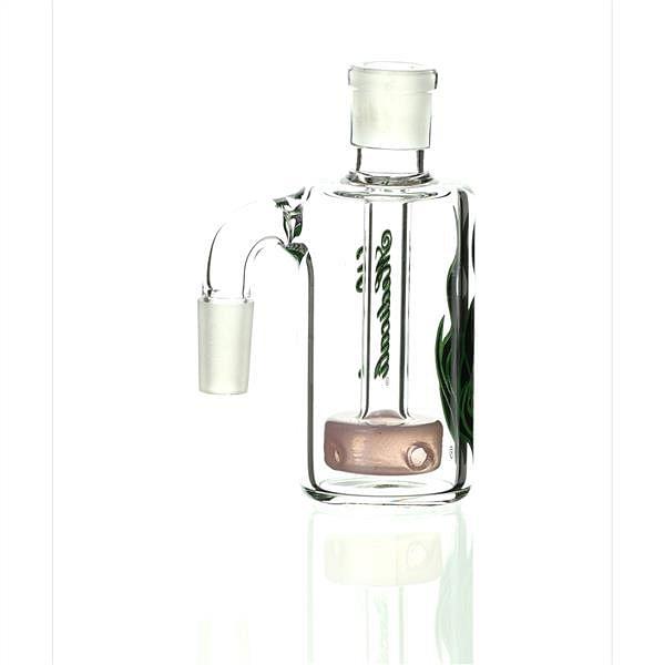 Medicali Ash Catcher Green Black On Pink 90 Degree 14 mm full product image