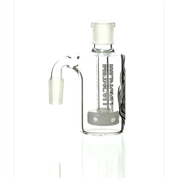 Medicali Ash Catcher white on white 90 degree 14 mm glass accessory detail