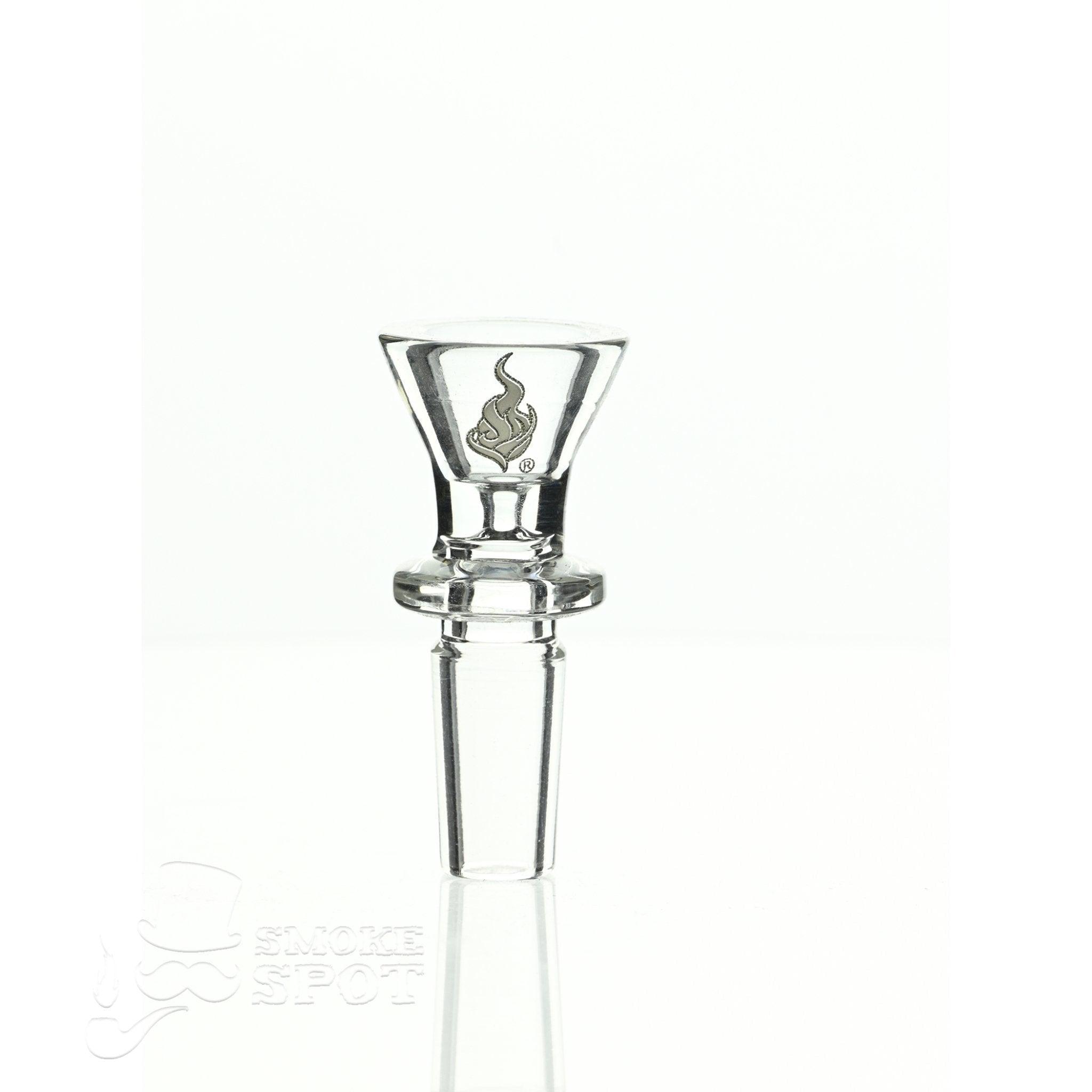 Medicali dry herb slide clear white logo 14 mm - Smoke Spot Smoke Shop