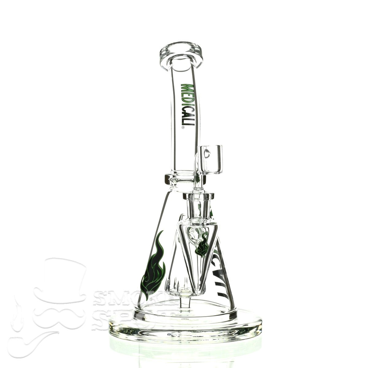 Medicali glass 10 inch dexter beaker rig detailed view