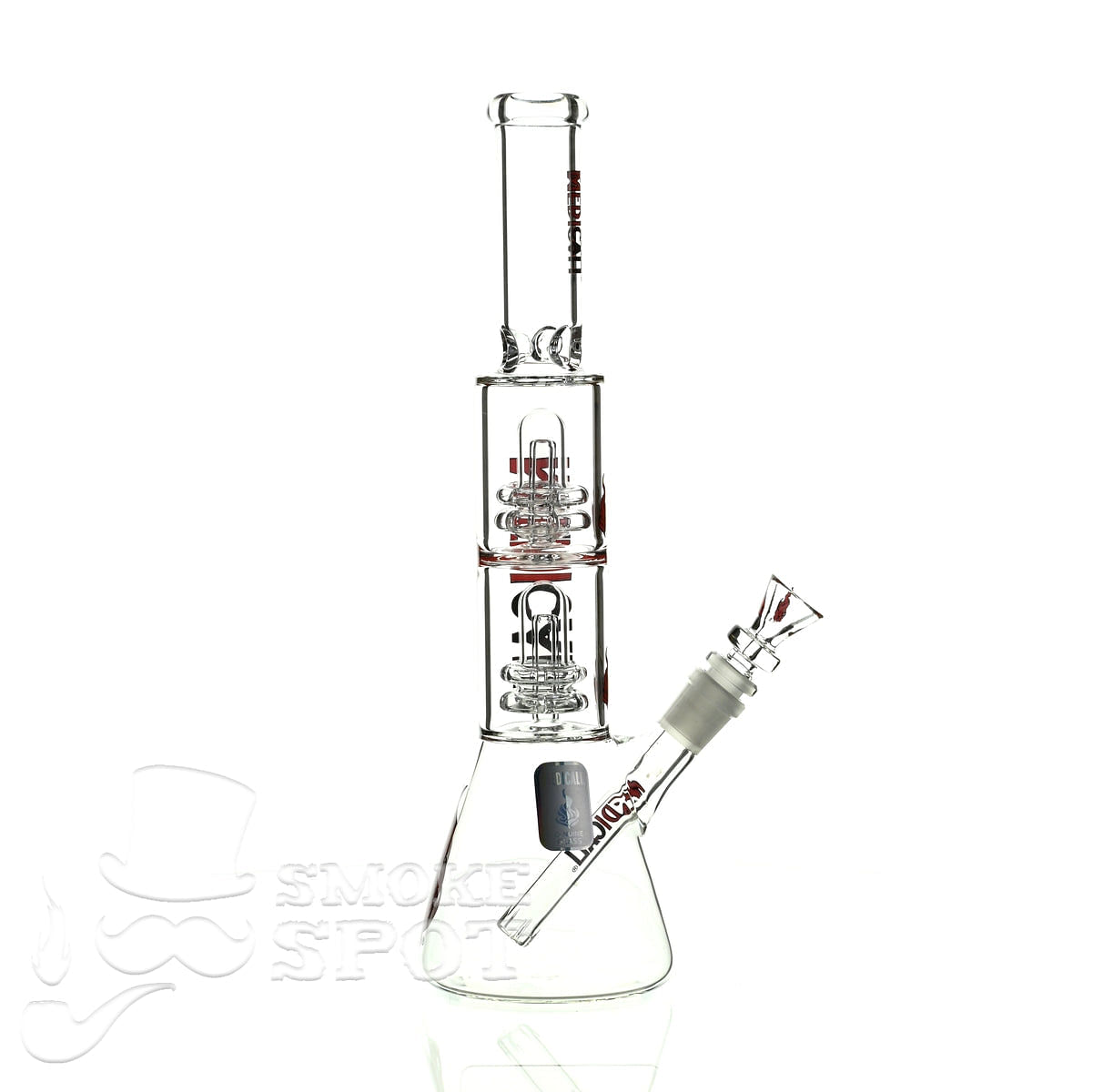 Medicali glass 13 inch double showerhead beaker - Smoke Spot Smoke Shop