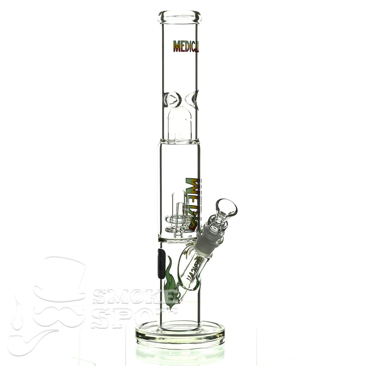 Medicali glass 14 inch showerhead straight - Smoke Spot Smoke Shop