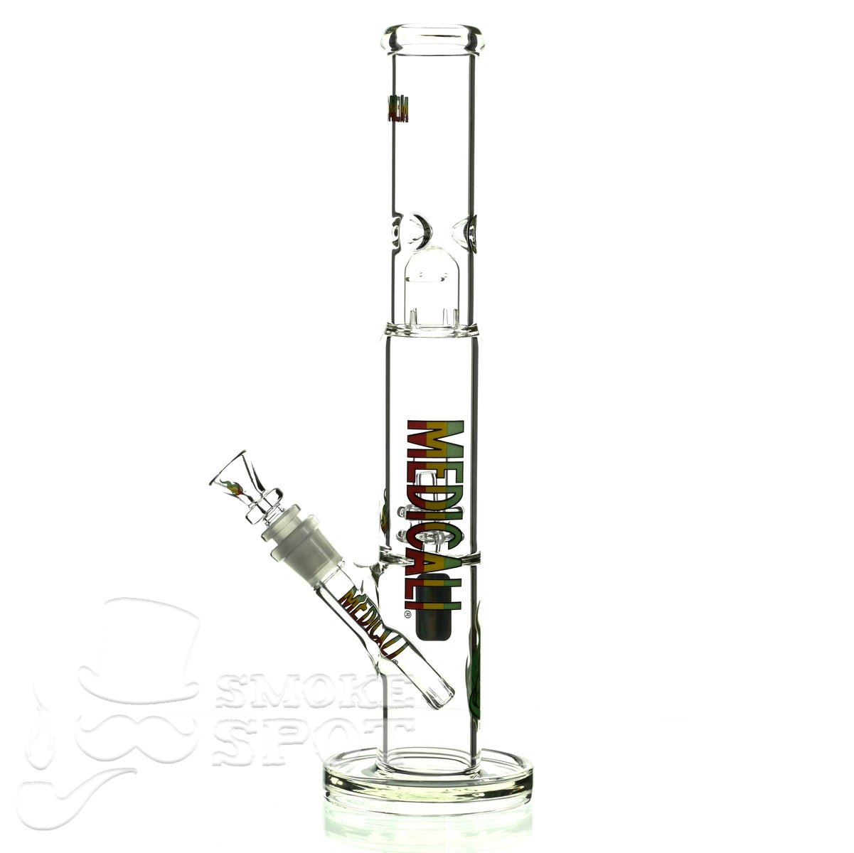 Medicali glass 14 inch showerhead straight - Smoke Spot Smoke Shop
