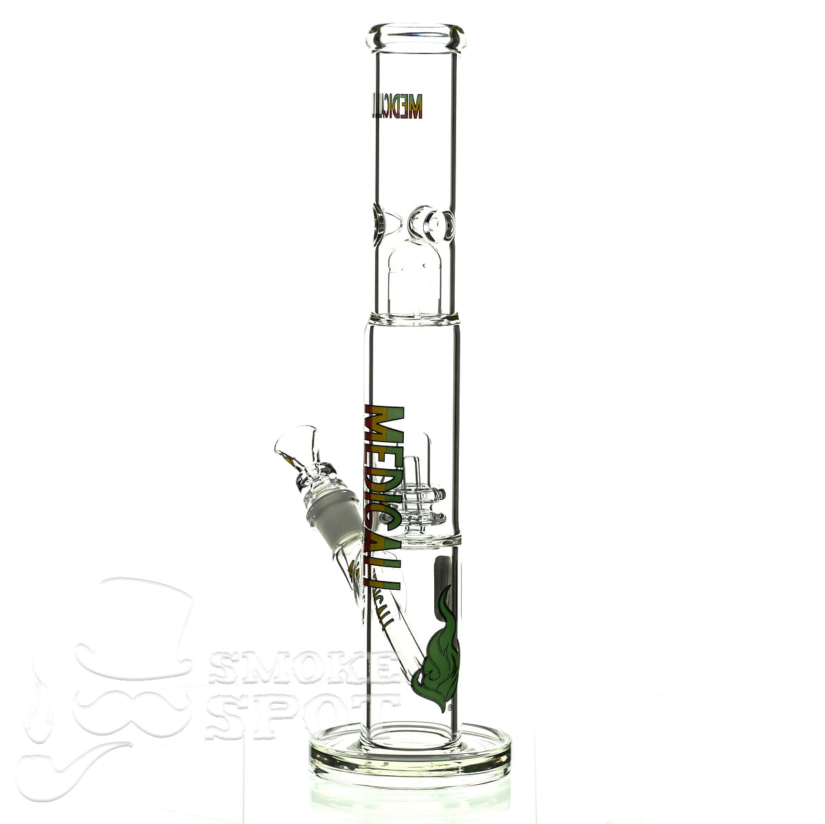 Medicali glass 14 inch showerhead straight - Smoke Spot Smoke Shop