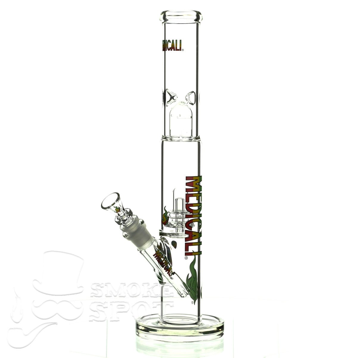 Medicali glass 14 inch showerhead straight - Smoke Spot Smoke Shop